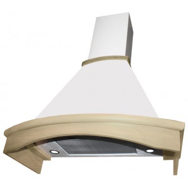 вытяжка эликор ротонда 90 бежевый/дуб неокрашенная