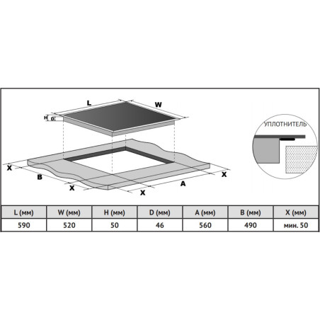 KORTING электрическая варочная HK 60003 B