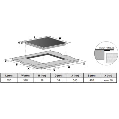 KORTING индукционная варочная поверхность HIB 64940 B Maxi