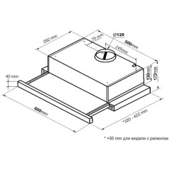 KORTING вытяжка  KHP 6617 GN