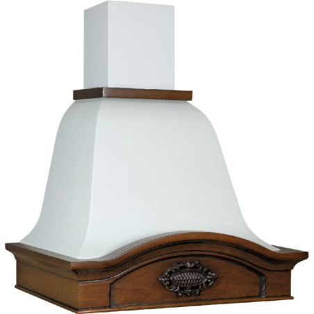Вытяжка ЛИЛИЯ 600 С ДЕКОРОМ ЛУИЗИАНА БУК/БЕЛЫЙ МУАР
