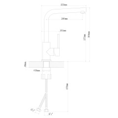 Смеситель Дельта FL, цвет коричневый FS,