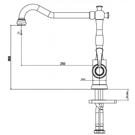 Смеситель TopZero RUBATO TITAN