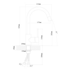 Смеситель АЛЬФА FL  цвет шампань ,