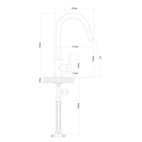 Смеситель Вита FL, цвет коричневый FS,
