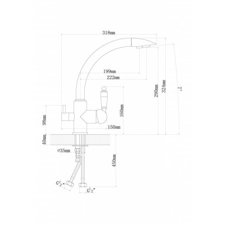 Смеситель Шале FL цвет коричневый