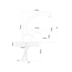 Смеситель ОМЕГА FL  цвет коричневый