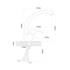 DR.Gans Смеситель РОНДО цвет серый