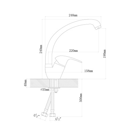 DR.Gans Смеситель РОНДО цвет серый