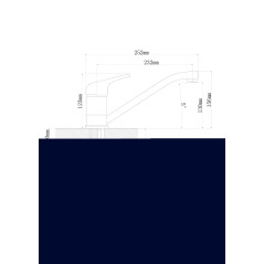 Смеситель Гамма FL цвет мокко ,