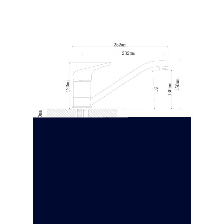 Смеситель Гамма FL цвет мокко ,