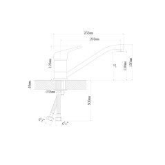 Смеситель Гамма FL цвет грей ,