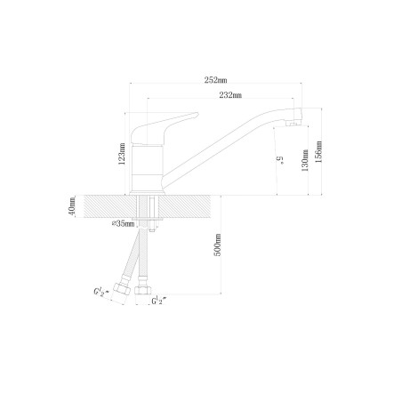 Смеситель Гамма FL  цвет антрацит ,