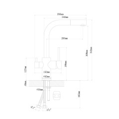 Смеситель Кристалл  FL  цвет мокко