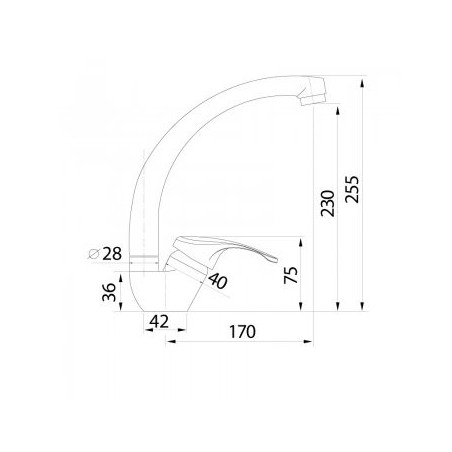 Кухонный смеситель TopZero WIX 212 CR
