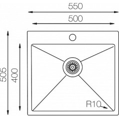 Кухонная мойка TopZero ColorX TNL 550.505 GOLD ROSE