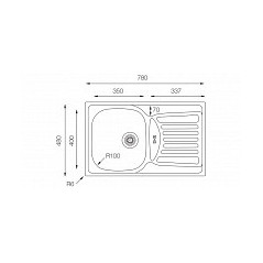 Кухонная мойка TopZero (wellinox) COL 780.480 - GT8K