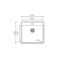 Кухонная мойка TopZero ColorX TNL 540 TITANIUM