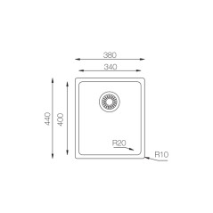 Кухонная мойка TopZero (prime) ME 340.GT10K