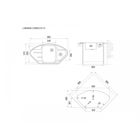 Кухонная мойка TopZero Angelina Cosmos