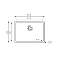 Кухонная мойка TopZero (prime) ME 550.GT10K