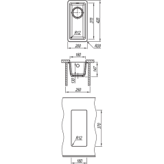ВЕГА 160 мойка цвет мокко FSm,