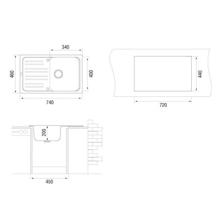 Кухонная мойка TopZero Sophia Ground