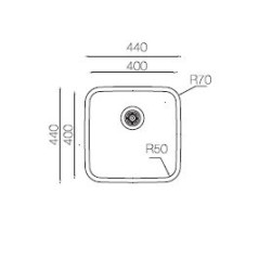 Кухонная мойка TopZero (wellinox) D 400 GT8K