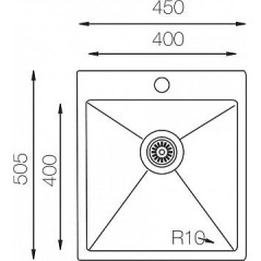 Кухонная мойка TopZero ColorX TNL 450.505 TITAN