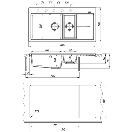РОССАНА мойка цвет капучино FSm,