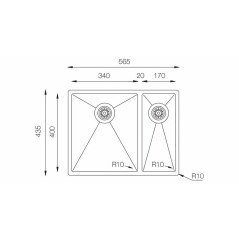 Кухонная мойка TopZero ColorX TNL 340.70.30 GOLD