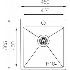 Кухонная мойка TopZero ColorX TNL 450.505 GOLD ROSE
