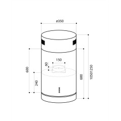 LEX TUBO ISOLA 350 INOX вытяжка