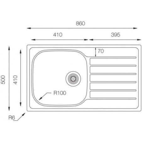 кухонная мойка TopZero HYP860.500.GT8K(S905)