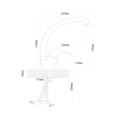 Смеситель ОМЕГА  DG, цвет Грей  (OMEGA DG, Grey)
