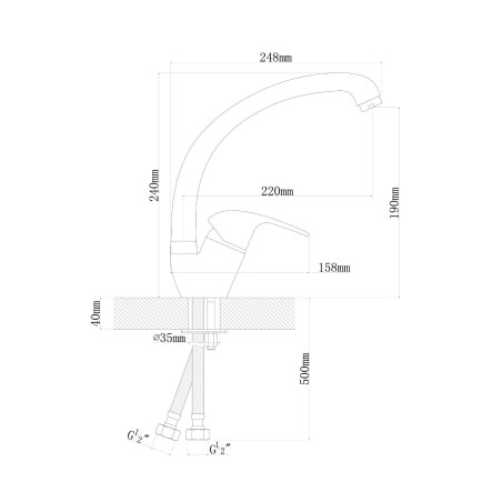 Смеситель ОМЕГА  DG, цвет Грей  (OMEGA DG, Grey)
