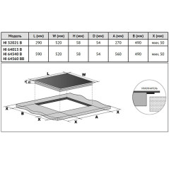 KORTING индукц. электрическая варочная HI 64560 BGR
