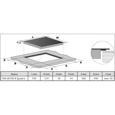 KORTING индукционная варочная поверхность HIB 68700 B Quadro