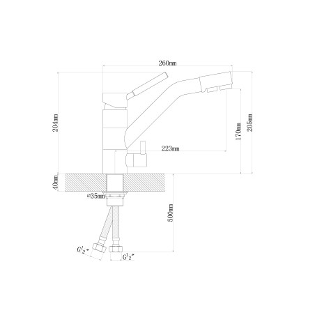 DR.Gans Смеситель ДУЭТ цвет белый