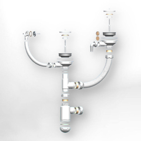 Tolero Комплект сливной арматуры двойной