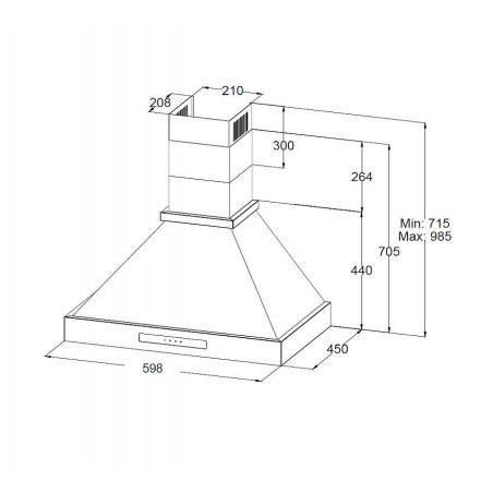 KORTING вытяжка KHC 6809 B
