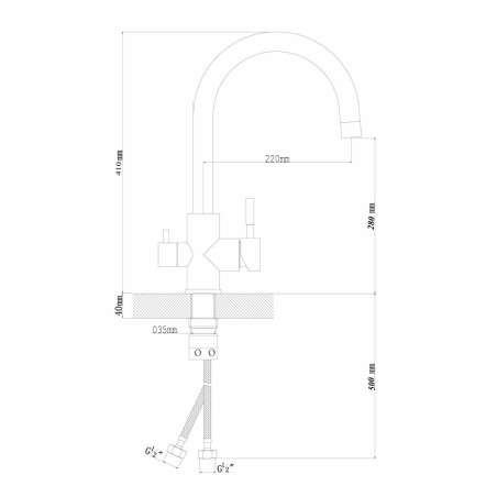 Смеситель Клио FL цвет мокко FSm,